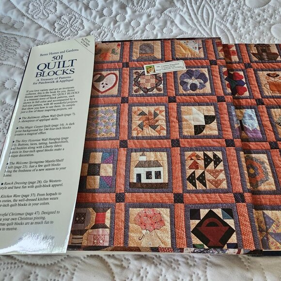 Better Homes & Gardens 501 Quilt Blocks Hardcover Book 1994 Edition - Picture 5 of 12